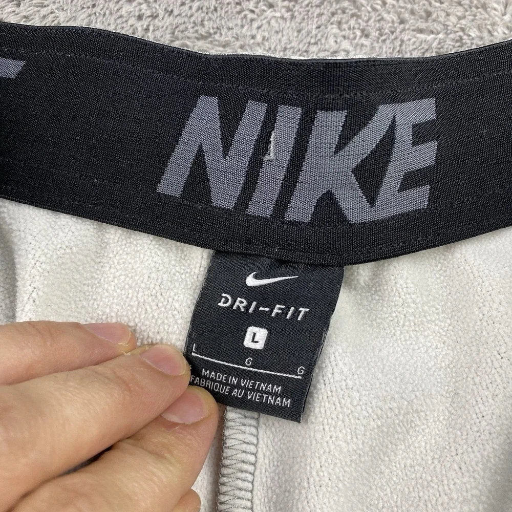 Nike‎ Sweatpants Joggers Mens Large Gray Dri-Fit Fleece Big Swoosh Logo